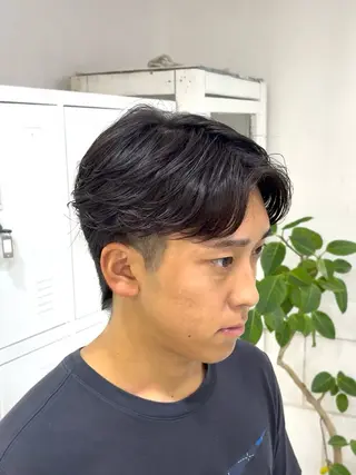 パーマ メンズ 阿部 渓太のヘアスタイル