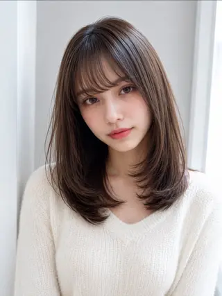 ミディアム カラー ✨毛髪診断で絶対綺麗 ✨美髪艶髪専門✨高浪のヘアスタイル