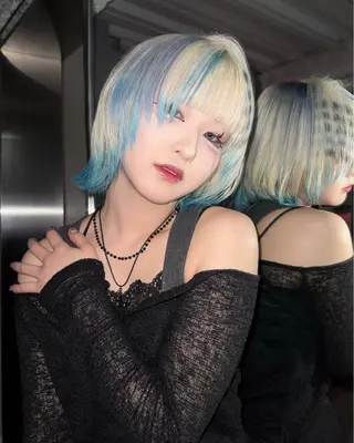 ミディアム カラー ハイトーン/名古屋 Hinakiのヘアスタイル