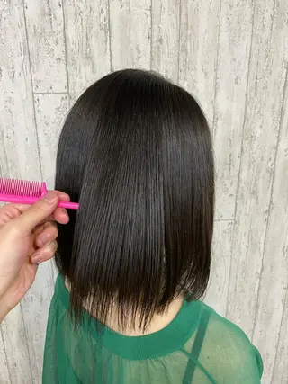 セミロング パーマ 勝河 怜楊のヘアスタイル