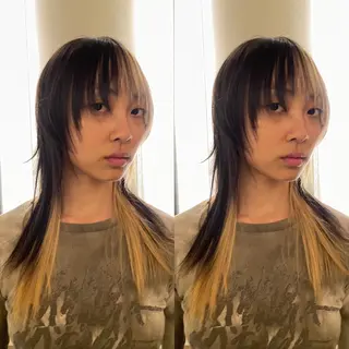 ロング カラー デザインカラー★★★ Haco+shihoのヘアスタイル