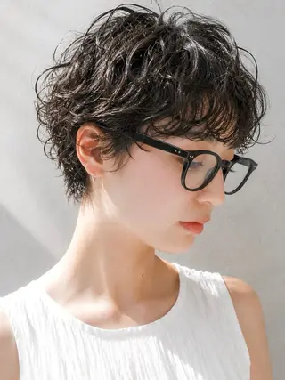 ショート パーマ 政木彩香/似合わせ ショート/パーマのヘアスタイル