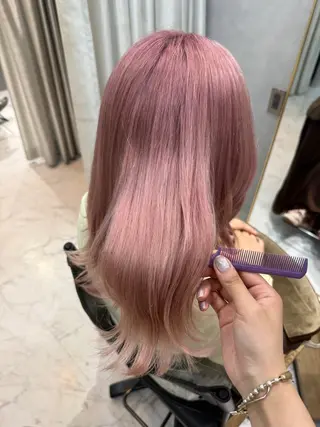 セミロング カラー 透明感カラー/パーマ 🌀アオノのヘアスタイル