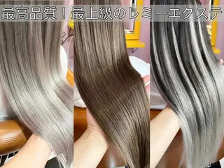 ロング カラー 大阪レミーエクステ チビ編み込みのヘアスタイル
