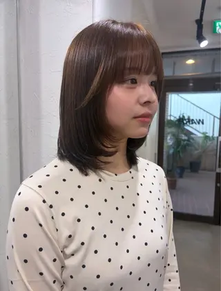 ミディアム 韓国ヘア🇰🇷 HINAのヘアスタイル
