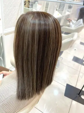 セミロング カラー 🌈ぷる艶カラー🌈 髪質改善👑柳沼尚貴のヘアスタイル