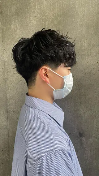 パーマ メンズ もりたみかこ 美容師お休み中のヘアスタイル