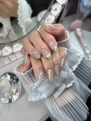 ネイル 24時まで❤︎韓国、 ワンホンネイルのネイルデザイン