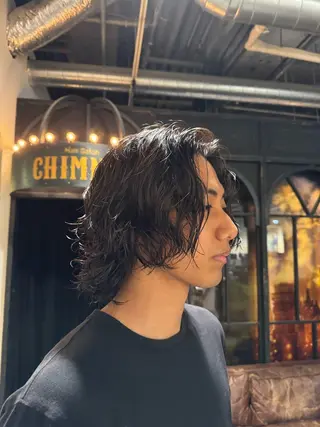 メンズ ブリーチカラー/ブロ ンドレイヤーカットのヘアスタイル