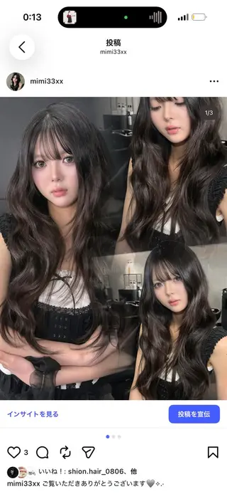 ロング Mimi♡/透明感 /ワンホンレイヤーのヘアスタイル