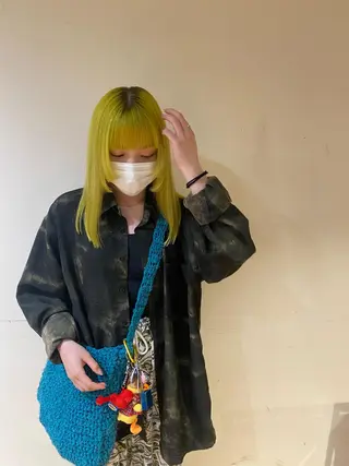 セミロング カラー io濱川 遥のヘアスタイル