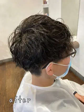 パーマ メンズ 加藤 泰地のヘアスタイル