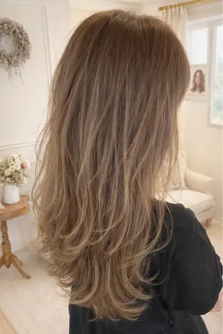ミディアム カラー grand juteのヘアスタイル