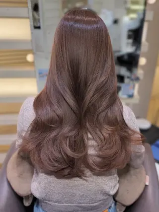 ミディアム カラー 艶髪/似合わせ/ ブリーチなし🫧のヘアスタイル