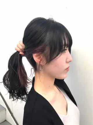 ロング 高梨 里穂のヘアスタイル