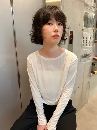 ミディアム パーマ ショート パーマ専門 小山慶太のヘアスタイル