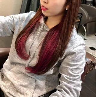 ロング カラー 西宮ハイトーンカラー ひらり💜のヘアスタイル