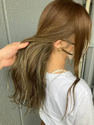 ロング カラー 藤倉 翔平のヘアスタイル