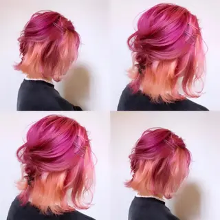 カラー Shiho お洒落な エクステ♡ハイトーンのヘアスタイル