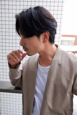 ミディアム パーマ メンズ matsui ／ anheloのヘアスタイル