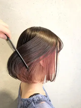 ショート カラー ヘアアレンジ インナーカラー屋さん 🫧伊藤拓実のヘアスタイル