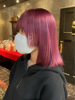 ミディアム カラー パーマ ヘアアレンジ くびれレイヤー/艶 カラー　MADOKAのヘアスタイル