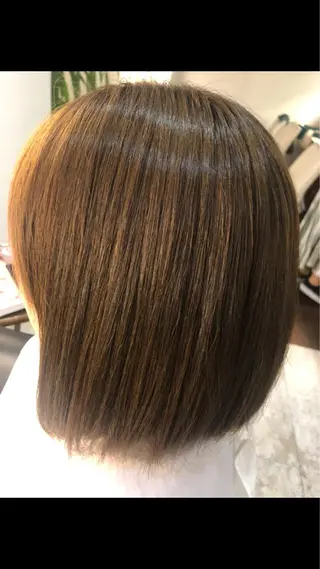 ミディアム カラー 山田 笑みのヘアスタイル