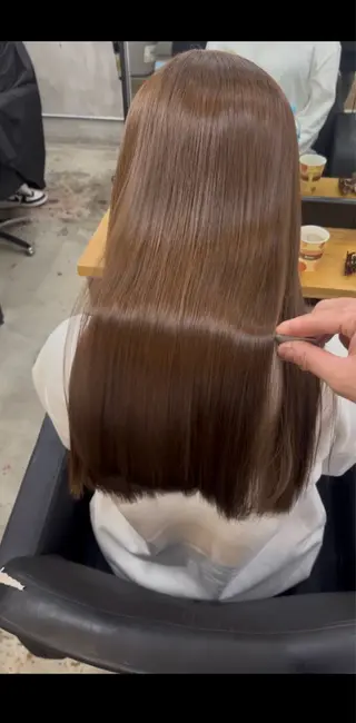 ロング カラー パーマ とうだだいき レイヤー/髪質改善のヘアスタイル