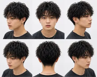 ショート パーマ メンズ 塚本/豊橋メンズ特化 パーマ、ヘッドスパのヘアスタイル