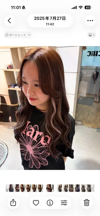 ロング chic 有山 美瑠のヘアスタイル
