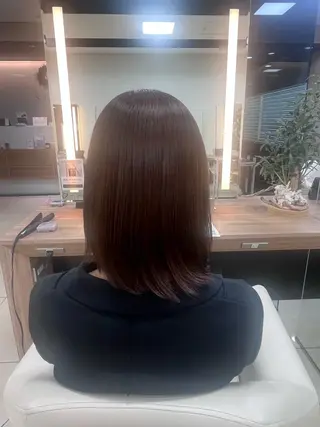 ミディアム ブリーチなしWカラー 暖色カラー/mayuのヘアスタイル