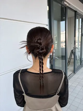 セミロング ヘアアレンジ 髪質改善特化🥣🫧 天神美容室のヘアスタイル