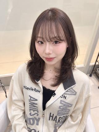 ミディアム カラー 似合わせカラー/艶 髪質改善/ヨシザキのヘアスタイル