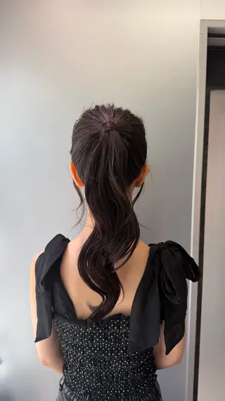 ロング ヘアアレンジ カラー/クロスパーマ /髪質改善/AiNAのヘアスタイル