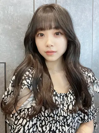 セミロング ヘアアレンジ パーマ カラー ITbyALBUM 中野店のヘアスタイル