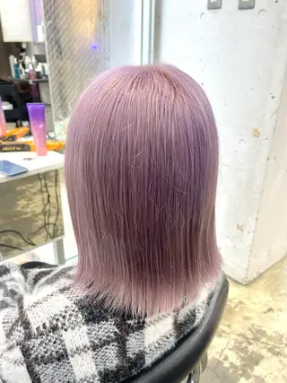 セミロング カラー ハッシュカット/ハイ トーン/HIROKIのヘアスタイル