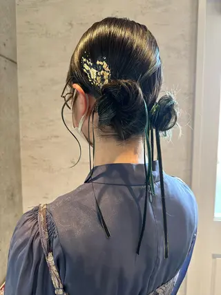 セミロング ヘアアレンジ はやしほのか| マンツーマン美容師のヘアスタイル