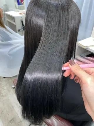 セミロング カラー 韓国ヘア🤍髪質改善 🇰🇷AKANEのヘアスタイル