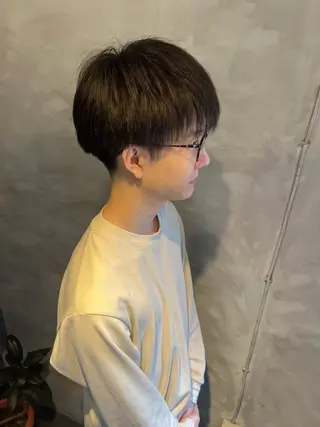 ミディアム 森本 礼二のヘアスタイル