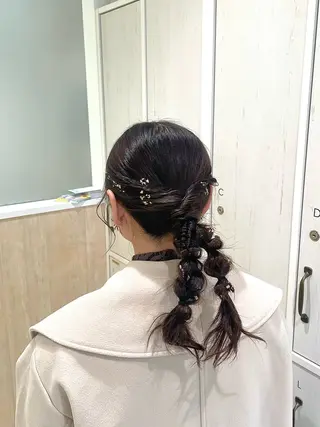 セミロング ヘアアレンジ このみ/透明感カラー /ヘアアレンジ🫧のヘアスタイル