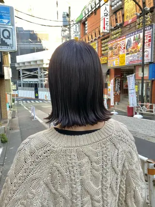 ミディアム カラー ボブ/縮毛矯正/ レイヤー/塚田のヘアスタイル