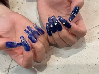 ネイル 韓国/ワンホン/長さ 出しつけ放題🎀のネイルデザイン