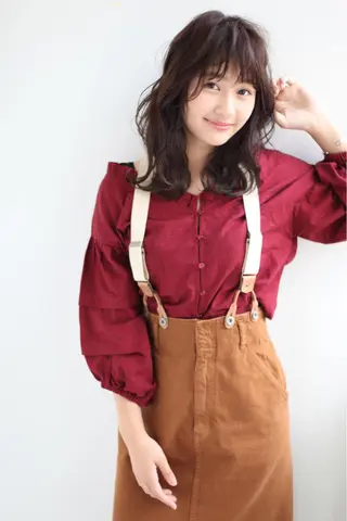 セミロング カラー パーマ 🍀日比野 哲二のヘアスタイル
