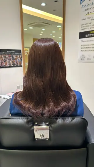 ロング カラー まい🎀ピンク💝 透明感/髪質改善のヘアスタイル