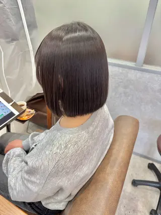 ショート 久保田康雅 辻堂 髪質改善×縮毛矯正のヘアスタイル