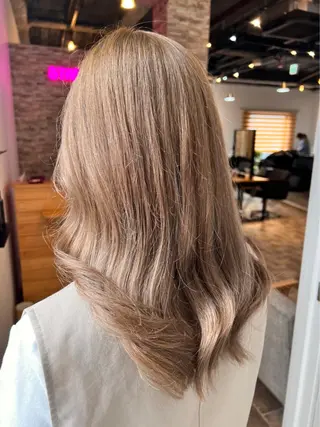 セミロング カラー ヘアカラー&縮毛矯正 STAR☆RIVERのヘアスタイル