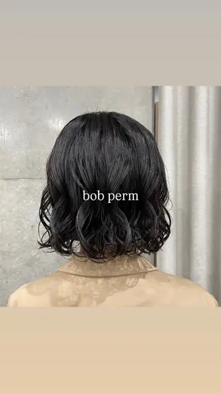 ミディアム パーマ ボブパーマ/ パーマ/ 田中育斗のヘアスタイル