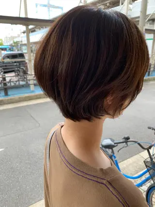 ショート カラー 韓国レイヤー×艶髪 ハイトーンRyukiのヘアスタイル