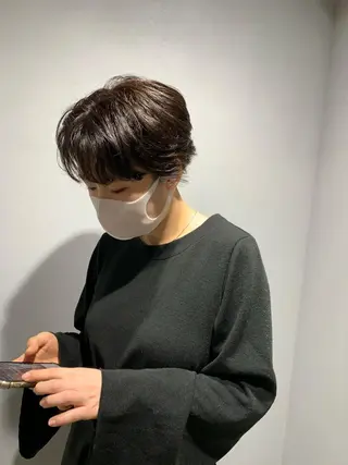 ショート パーマ ボブパーマコテ巻き風 パーマNo1深江秀平のヘアスタイル