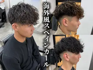 ショート パーマ メンズ 亀井隆汰/メンズ専門 パーマ/フェード可のヘアスタイル